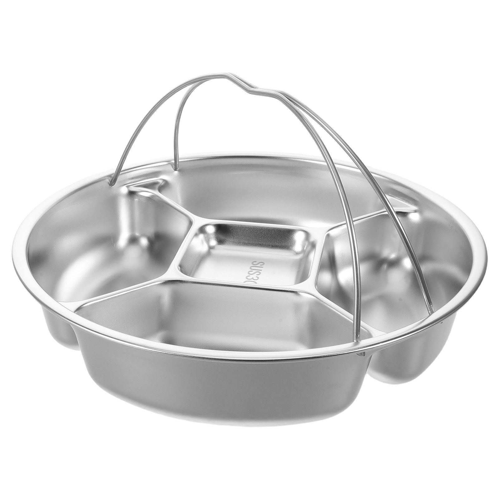 Meal Prep Diet - Stainless Steel 5-Compartment Divided Food Portion
