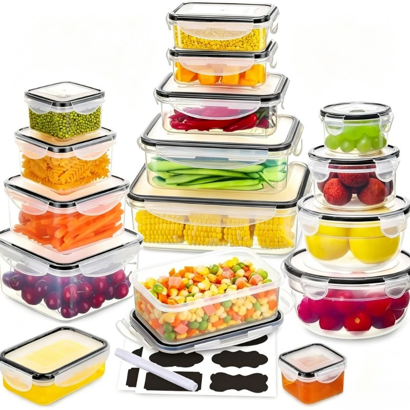Meal Prep Glass Containers With Lids - Glass Food Storage Containers Set, Airtight