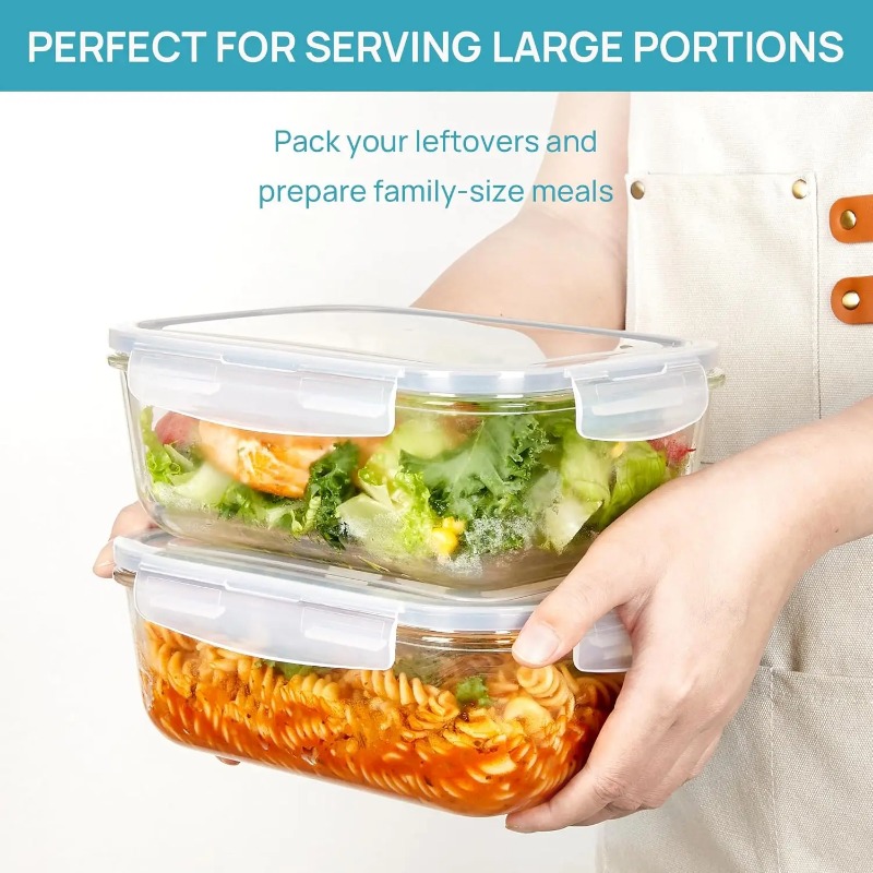 18pcs/set Glass Food Storage C - Meal Prep Glass Containers With Lids review and price