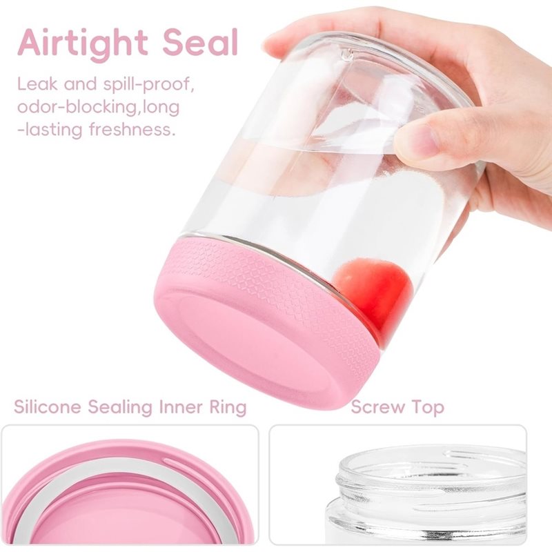 SOFT-Glass Jars With Airtight  - Meal Prep Oatmeal review and price