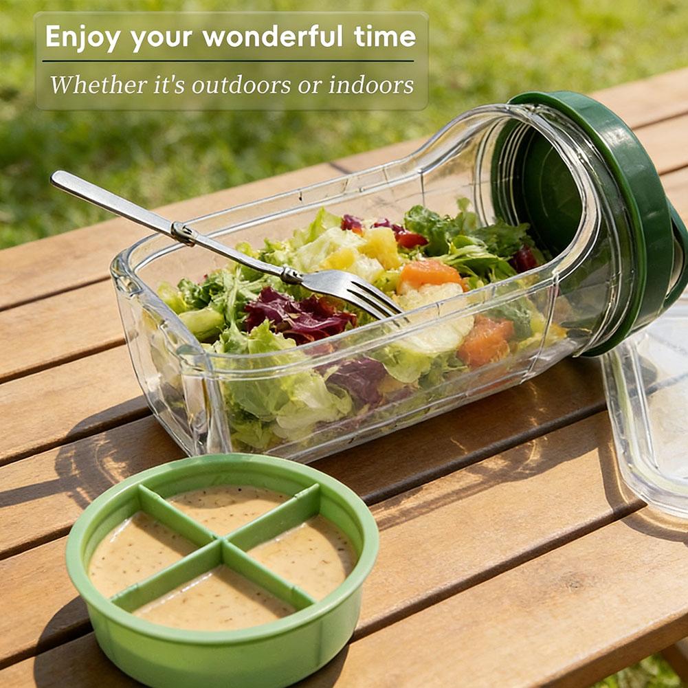 Leakproof Plastic Salad Box wi - Salad Container Jar review and price