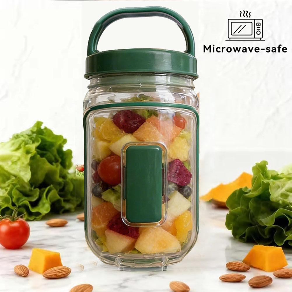 Leakproof Plastic Salad Box wi - Salad Container Jar review and price