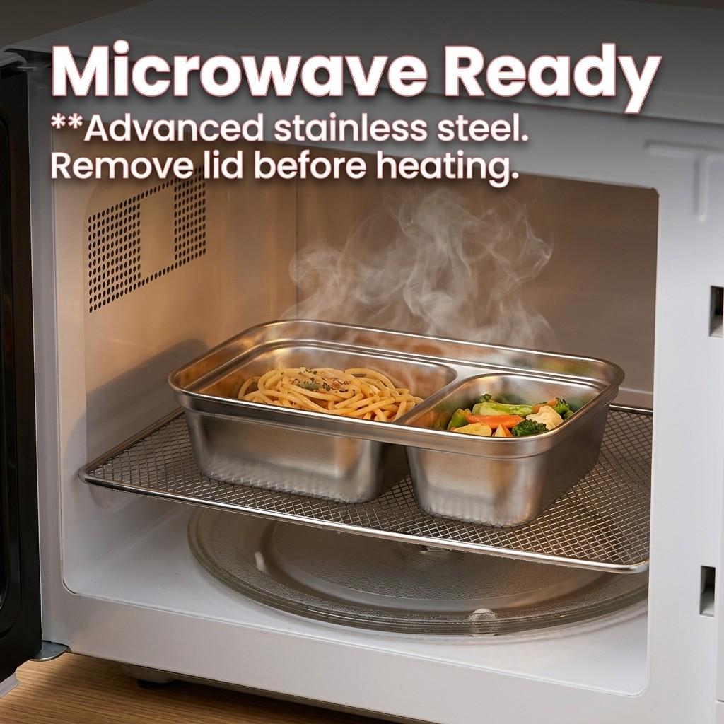 Microwave Safe 304 Stainless S - Meal Prep Lunch review and price