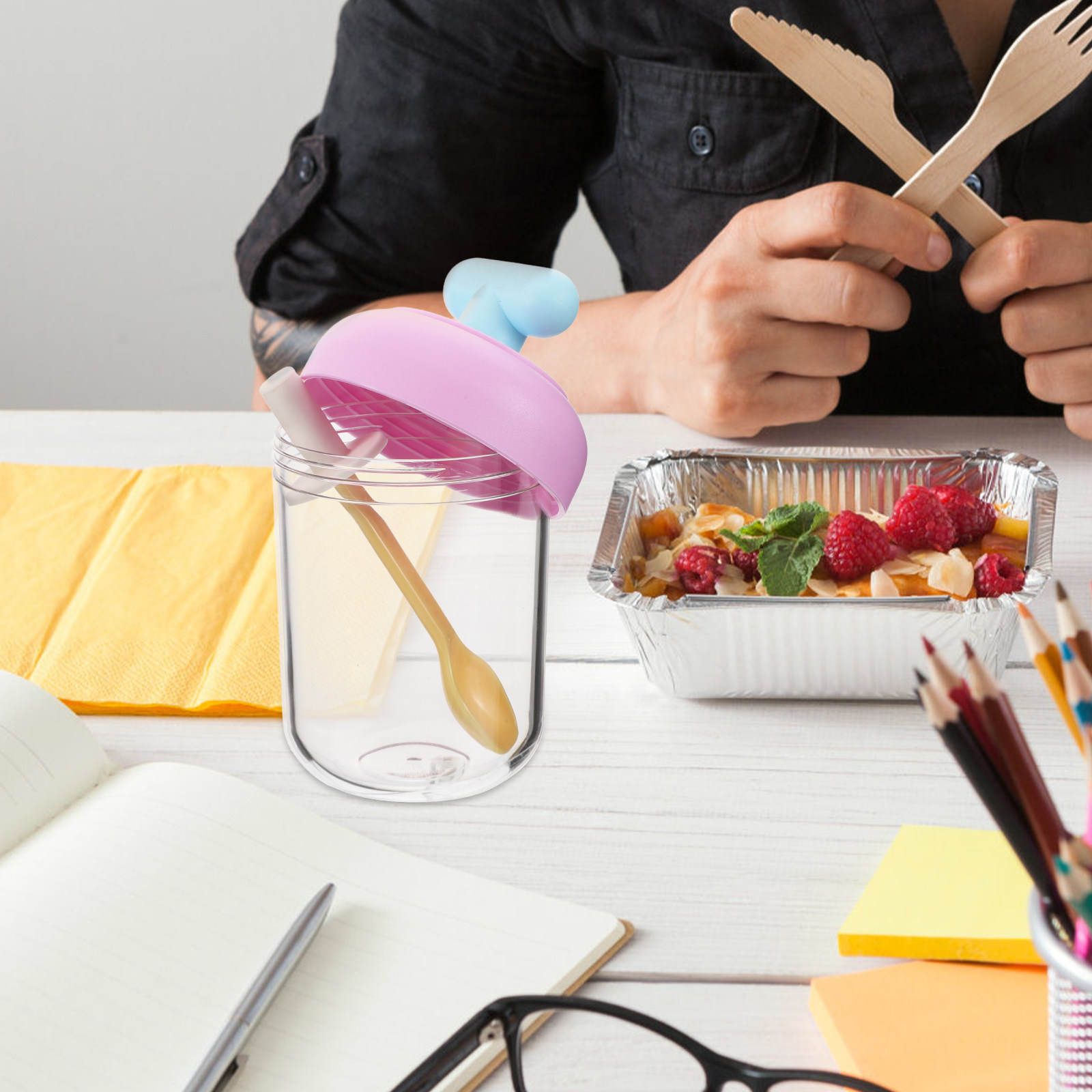 Portable Double-Layer Salad Cu - Meal Prep Oatmeal review and price