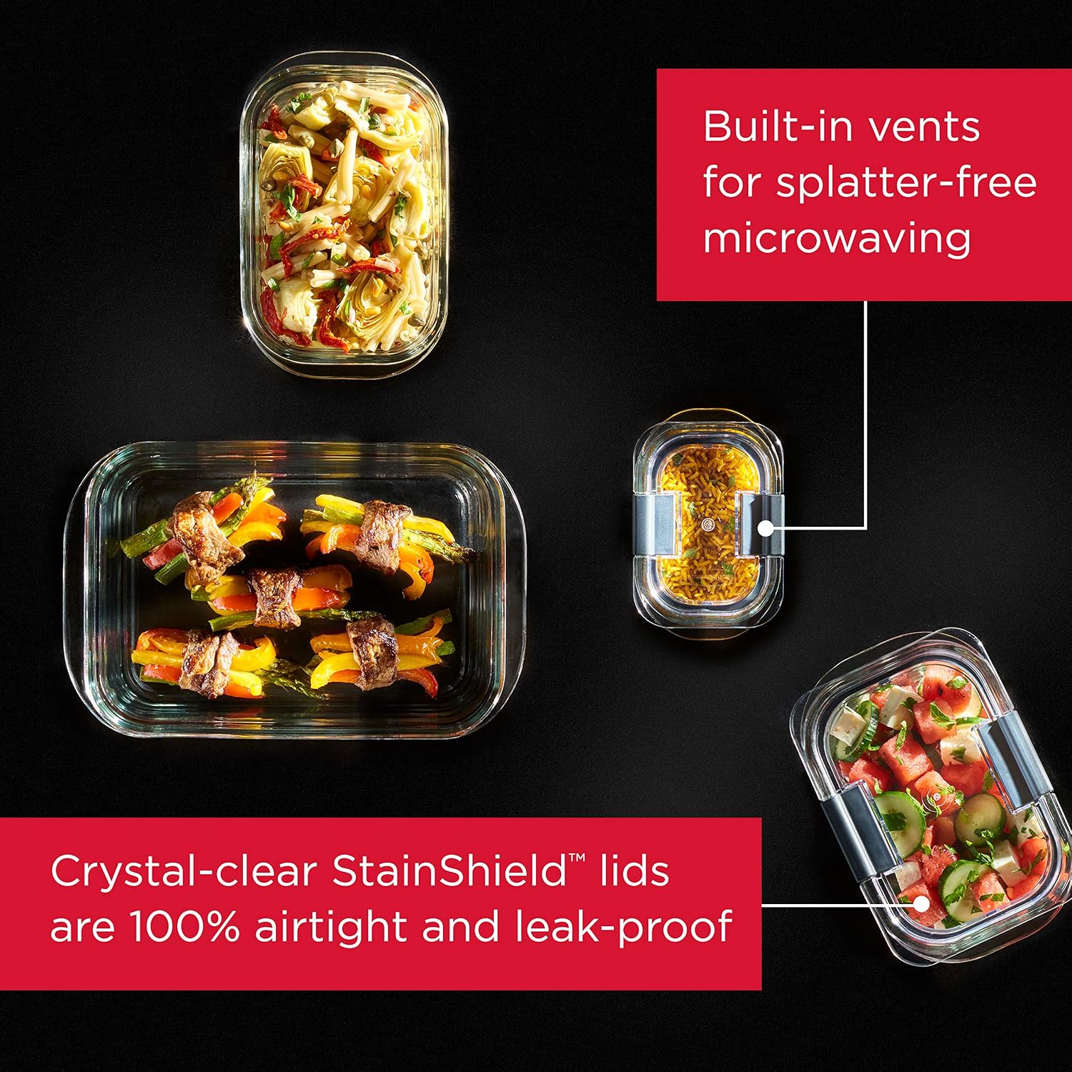 Brilliance Glass Food Storage  - Meal Prep Glass Containers With Lids review and price