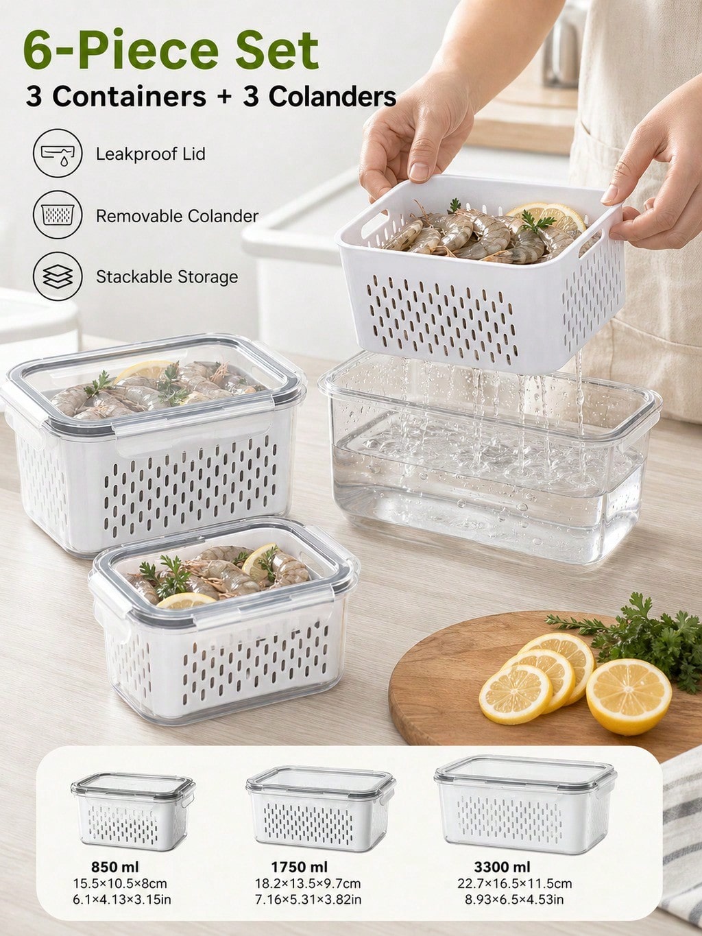 Mixed-Size Produce Saver Conta - Salad Container Jar review and price
