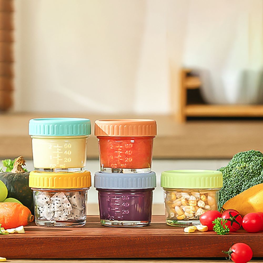 6pcs Glass Baby Food Jar Reusa - Salad Container Jar review and price
