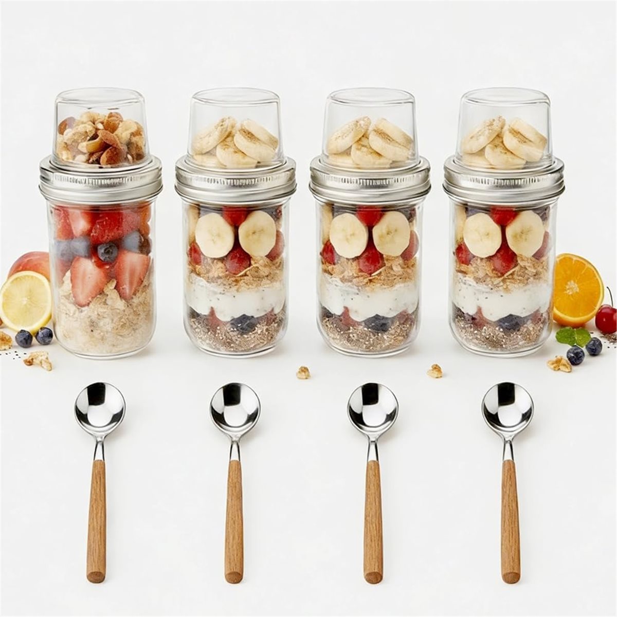 BAAE Overnight Oats Containers - Meal Prep Glass Containers With Lids review and price