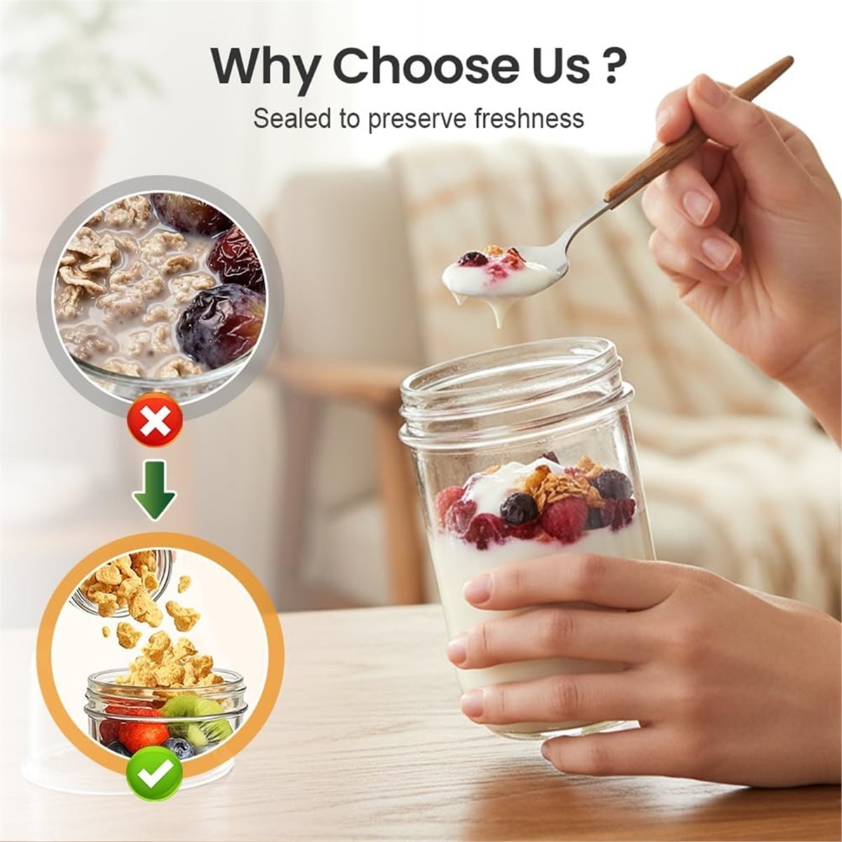 BAAE Overnight Oats Containers - Meal Prep Glass Containers With Lids review and price
