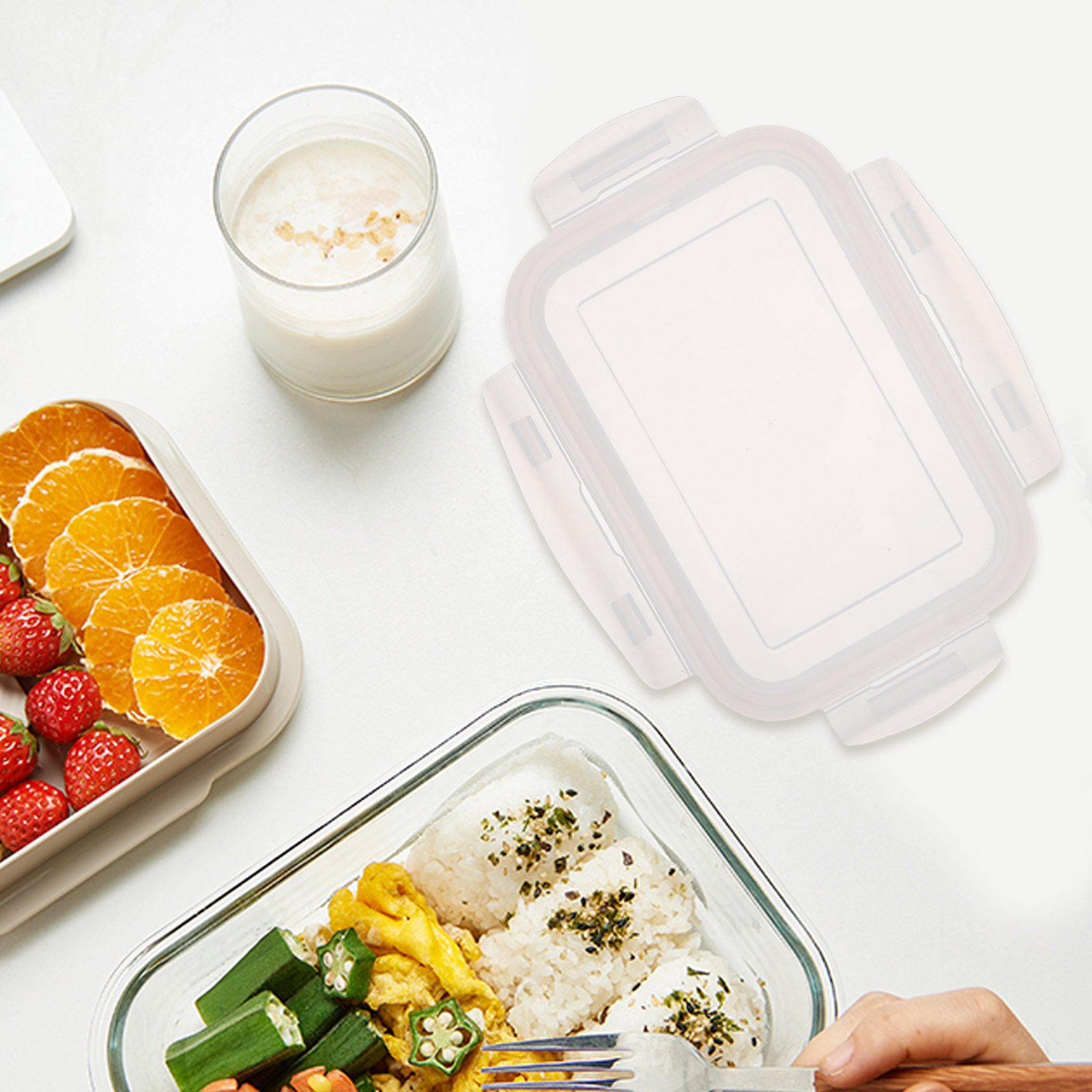 Airtight Rectangle Container L - Meal Prep Glass Containers With Lids review and price