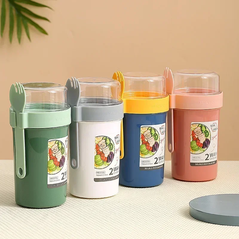 Bento Lunch Box Salad Oatmeal  - Salad Container Jar review and price