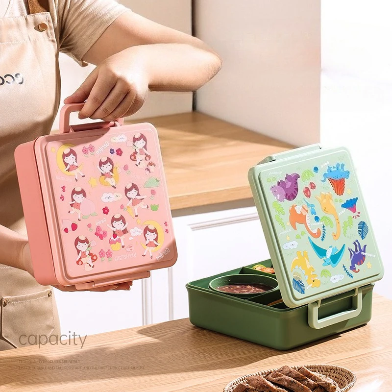 Lunch Box Cartoon Fruit Salad  - Salad Container Jar review and price