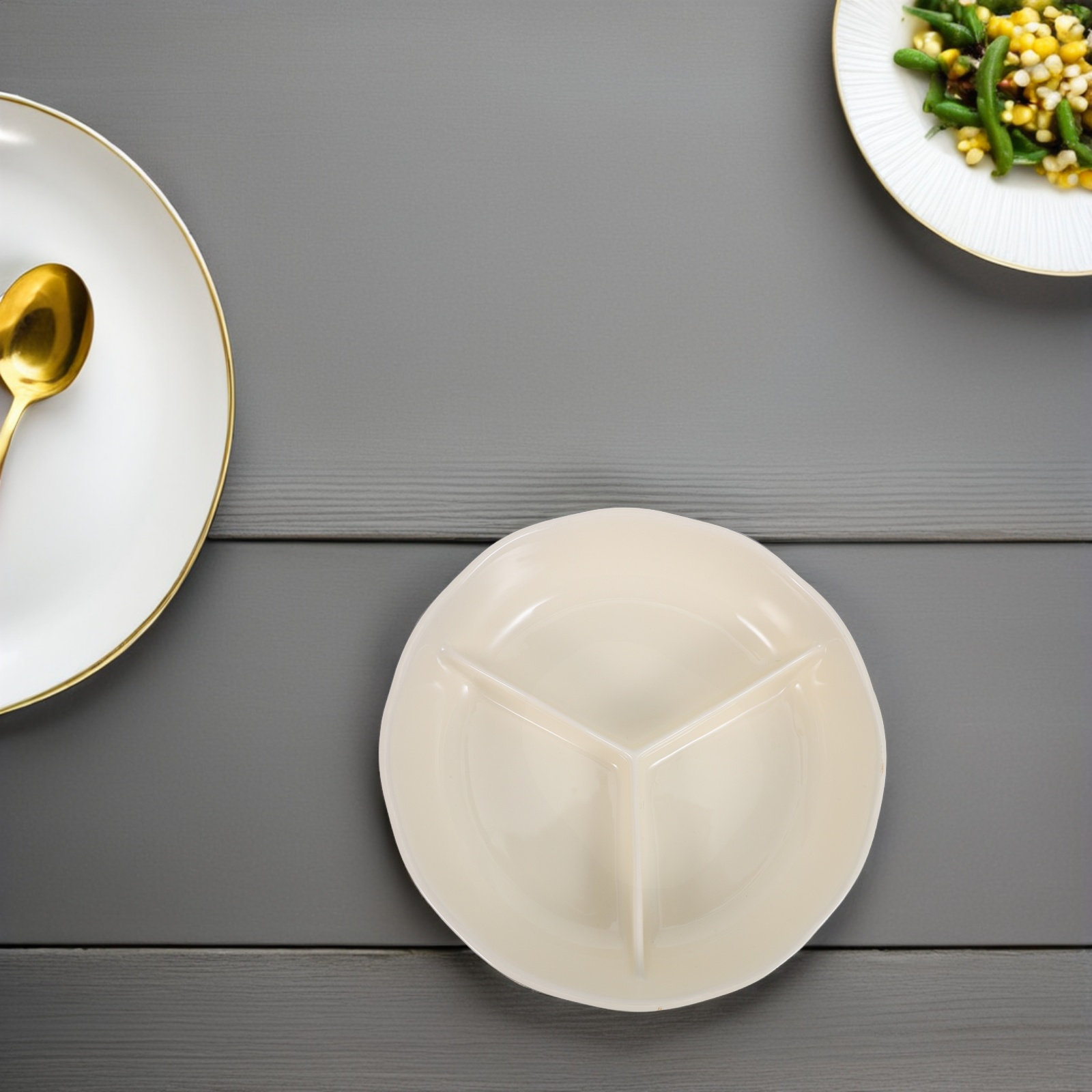 Ceramic Compartment Plate Roun - Meal Prep Healthy review and price