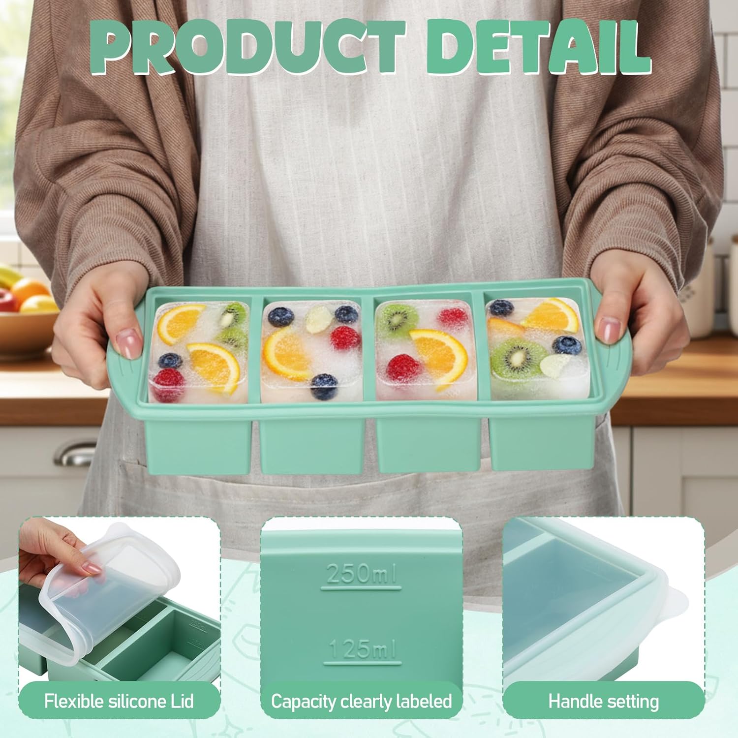 Silicone Freezer Tray with Lid - Meal Prep Oatmeal review and price
