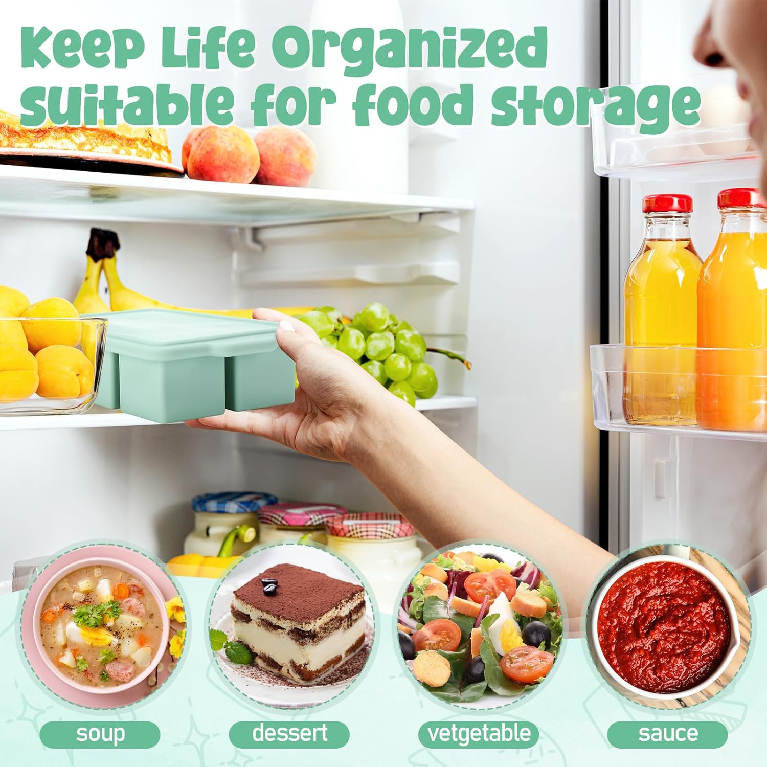 Silicone Freezer Tray with Lid - Meal Prep Oatmeal review and price