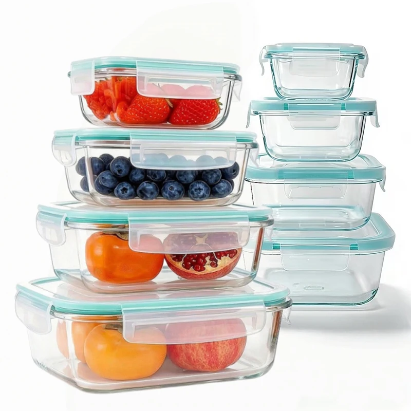 Borosilicate Glass Lunch Box A - Meal Prep Glass Containers With Lids review and price