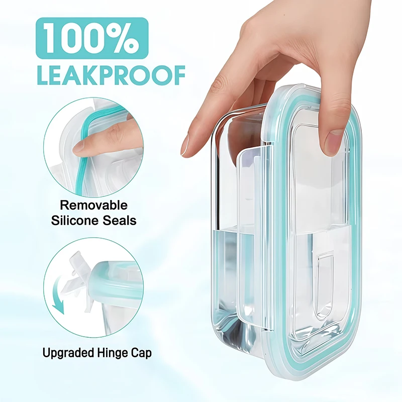 Borosilicate Glass Lunch Box A - Meal Prep Glass Containers With Lids review and price