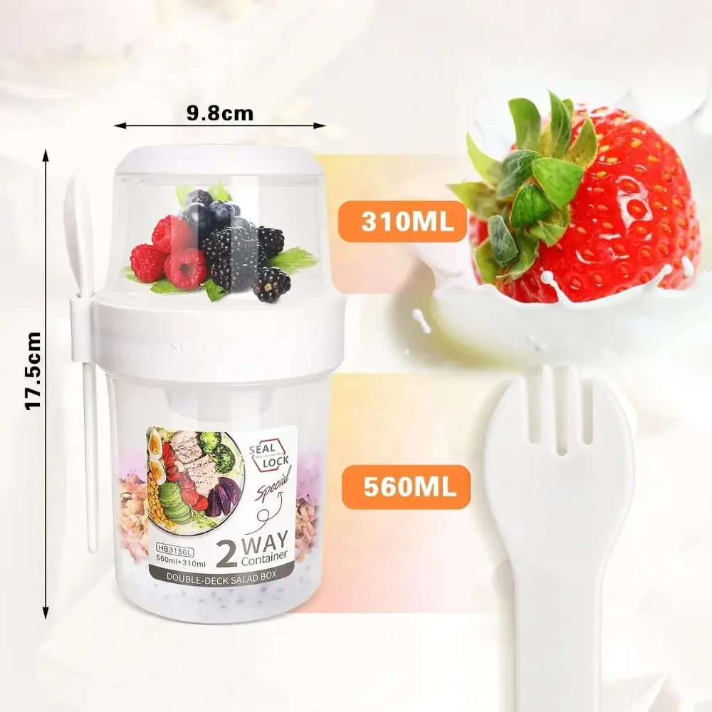 Salad Cup Breakfast Cups Porta - Salad Container Jar review and price