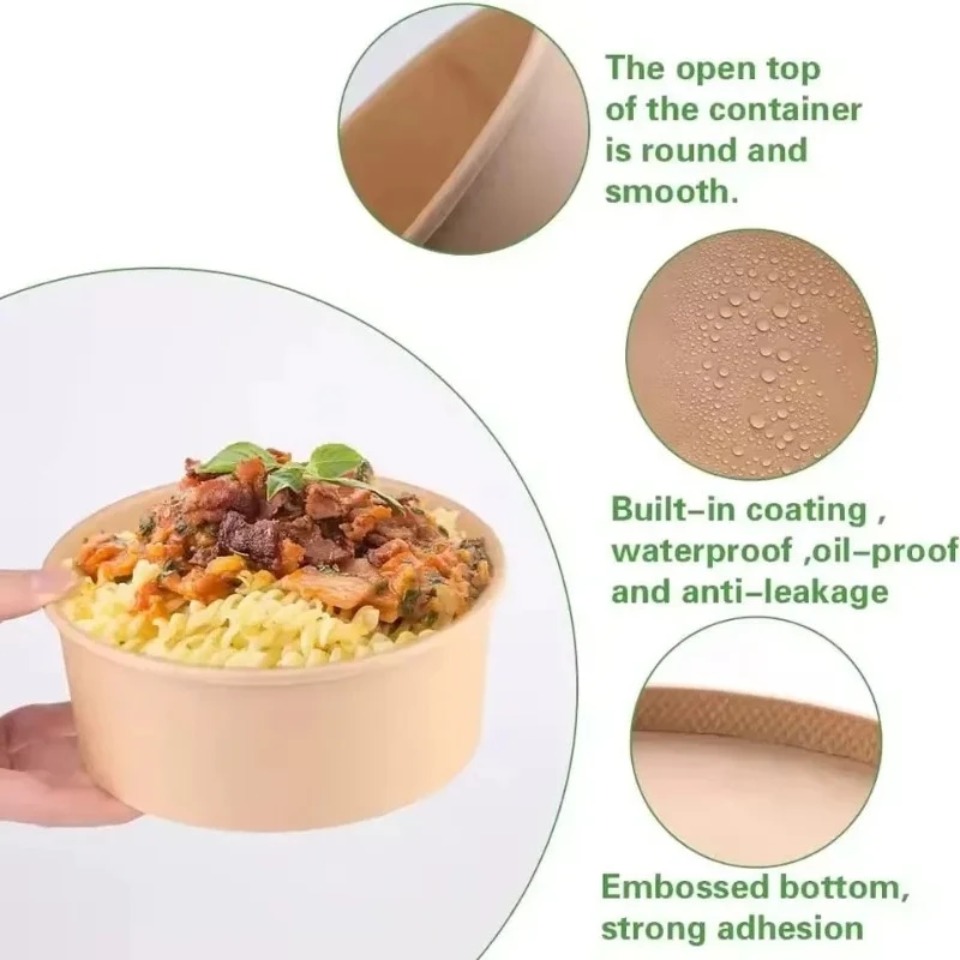 5/10/20PCS Kraft Paper Bowls w - Meal Prep Noodles review and price