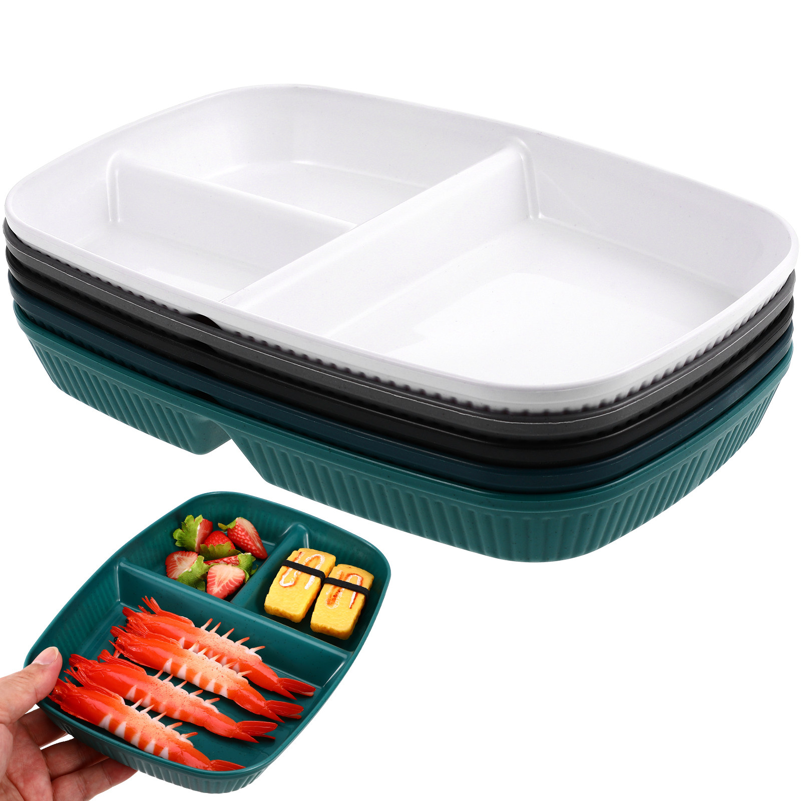5Pcs Divided Food Plate Portio - Meal Prep Healthy review and price